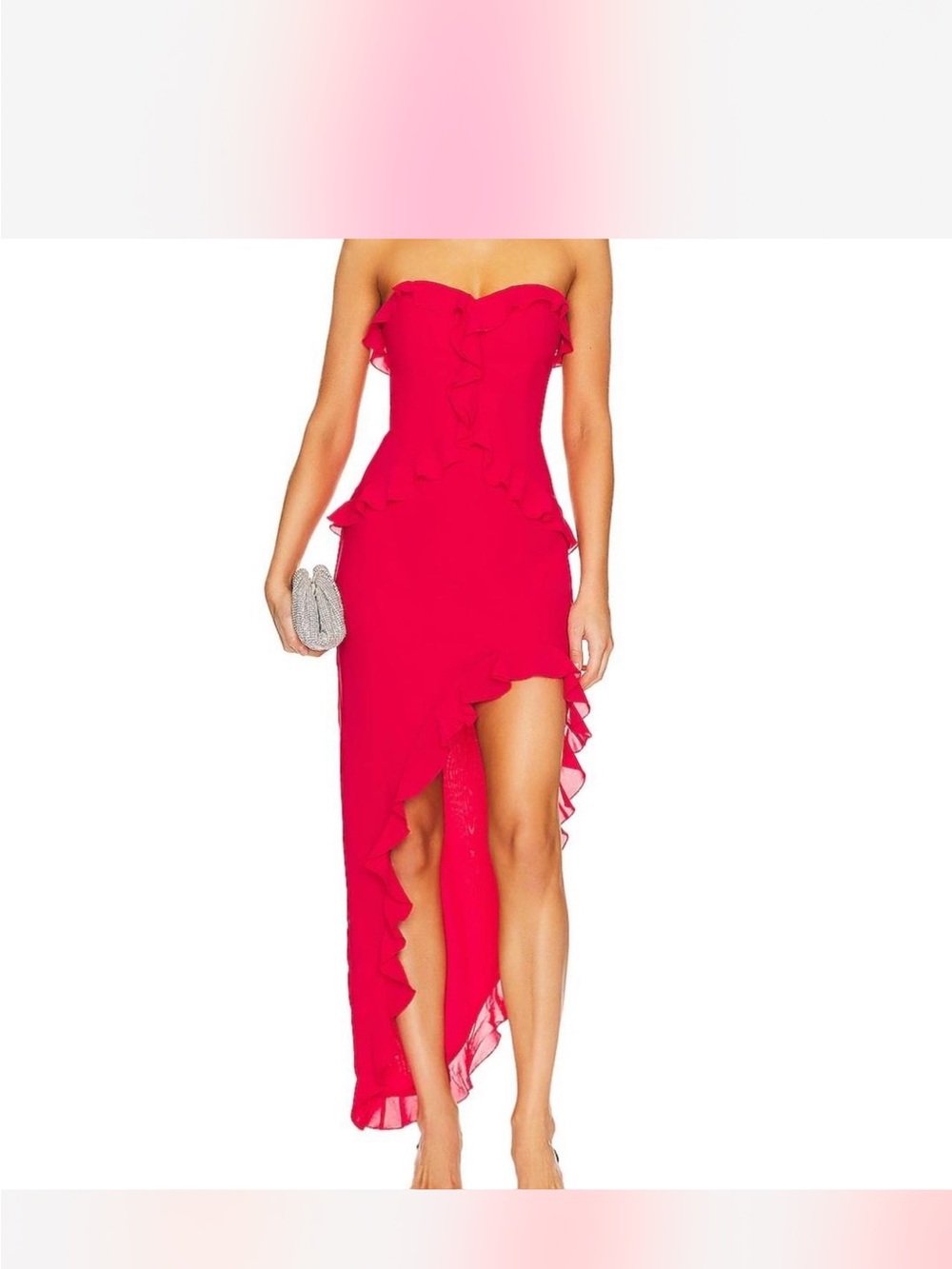 Amanda Uprichard Anessa Gown in Kiss (Red) Size small